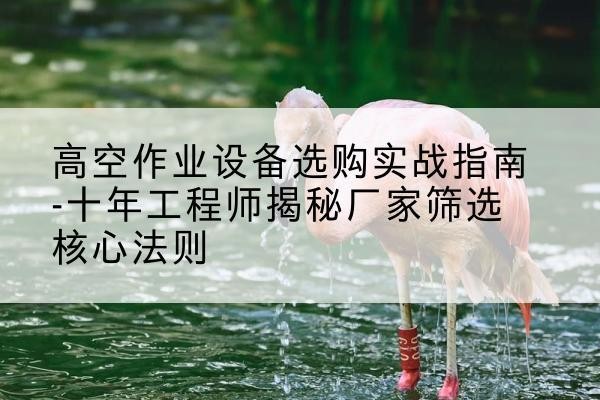 耀州剪叉式升降机厂家-高空作业设备选购实战指南-十年工程师揭秘厂家筛选核心法则